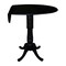 International Concepts Round 42 in Round Dual Drop Leaf Pedestal Table, 41.5 inH, Black, 42 W, 42 L, 41.5 in H, Wood K46-42DPT-6B-2 - alternate 8